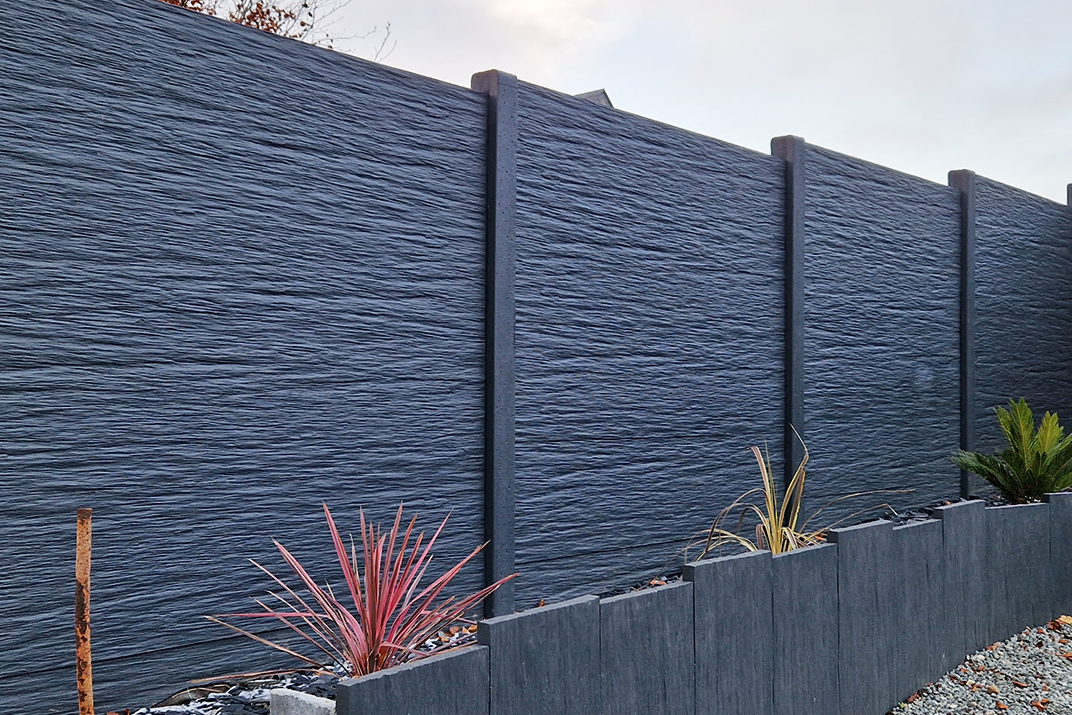 Clôture béton imitation ardoise