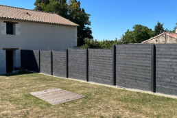 cloture beton imitation bois
